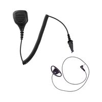 Maxtop APM250ARP07-K3 Heavy Duty Shoulder Speaker Microphone for Kenwood with D-Shape Receiving Only Earpiece