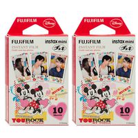 Fujifilm Instax Mickey & Friends Film Pack Instant Print Mini Cameras 2 Pack 20 Sheets