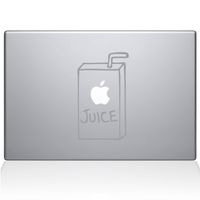The Decal Guru 1008-MAC-15X-S Apple Juice Vinyl Sticker, 15" Macbook Pro (2016 & newer), Silver
