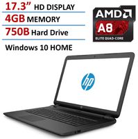 HP 17-p120wm Laptop AMD Dual-Core A8-7050 1.8GHz 4GB 750GB 17.3in W10
