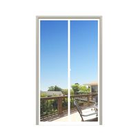MAGZO Magnet Screen Door 32 x 80, Magnetic Mesh with Heavy Duty for Entry Door Fits Door Size up to 32"x80" Max-White