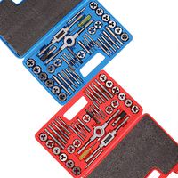 Orion Motor Tech SAE & Metric Tap and Die Set 80pcs | SAE Thread Types: NC, NF, NPT | Metric Thread Sizes: M3-.5mm - M12-1.75mm