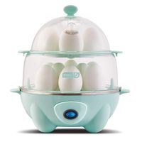 Dash DEC012AQ Deluxe Rapid Egg Cooker: Electric, 12 Capacity for Hard Boiled, Poached, Scrambled, Omelets, Steamed Vegetables, Seafood, Dumplings & More with Auto Shut Off Feature Aqua