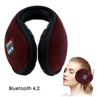 Bluetooth Ear Muffs Noise Cancelling - Ear Warmer with Wireless Headphones (Earmuffs, Red)