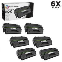 LD Compatible Toner Cartridge Replacements for HP 80X CF280X High Yield (Black, 6-Pack)