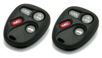Pair of OEM Electronic 4-Button Key Fob Remotes Compatible With Chevrolet Pontiac (FCC ID: KOBLEAR1XT, P/N: 10443537)