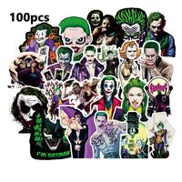 The Joker Waterproof Car Stickers/Decals (100 pcs) of American Movie for Laptop Skateboard Snowboard Water Bottle Phone Car Bicycle Luggage Guitar Computer PS4 as Gift (Joker)