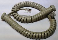 Tan Short (9' Ft) Generic Handset Curly Coil Phone Cord Fits Nearly All Landline Phones Spring Spiral Telephone Receiver Wire Cable 4P4C RJ9 Universally Compatible by DIY-BizPhones