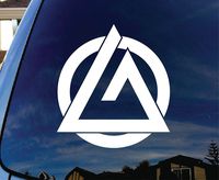 BJJ Gracie Jiu Jitsu Logo - Vinyl 4" wide (Color: WHITE) decal laptop tablet skateboard car windows stickers