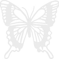 Butterfly Vinyl Decal - 8 Inches - For Cars, Trucks, Windows, Laptops, Tablets - High Quality, Outdoor-Grade 2.5mil Thick Vinyl - White