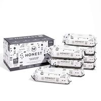 The Honest Company Baby Wipes, Pattern Play | Over 99% Water | Pure and Gentle | Plant-based | Fragrance Free | Extra Thick and Durable Wet Wipes | 576Count