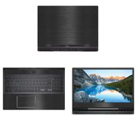 Decalrus - Protective Decal for Dell G7 7590 (15.6" Screen) Laptop Black Texture Brushed Aluminum Skin case Cover wrap BAdellG7_7590Back