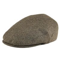 VOBOOM Men's Herringbone Flat Ivy Newsboy Hat Wool Blend Gatsby Cabbie Cap (Khaki, L)