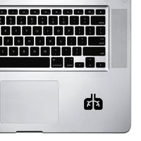 StickAny Palm Series Lungs Sticker for MacBook Pro, Chromebook, and Laptops (Black)