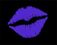 Kiss Mark Sexy Pouty Lips 5.75" ** PURPLE** Vinyl Decal/Sticker Car Truck Windows Laptop Notebook