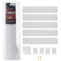 Simple Cord TV Cable Concealer II Cord Cover Raceway Kit - 5 Channels - Management System to Hide Cables, Cords, or Wires - Organize Cables to Wall Mounted Flat Screen TVs