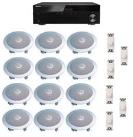 Distributed Home Audio Whole House Sound System- Ceiling Speakers and Wall Volume Controls for 6+ Rooms