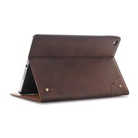 TechCode 10.5'' Galaxy Tab A Flip Case, Luxury Stand Cover Magnetic Smart Case with Auto Sleep/Wake Feature Protective Shell for Samsung Galaxy Tab A 10.5 inch SM-T590/SM-T595 2018 Tablet, Dark Brown