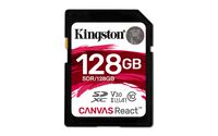 Kingston Canvas React 128GB SDXC Class 10 SD Memory Card UHS-I100MB/s R Flash Memory High Speed SD Card SDR/128GB