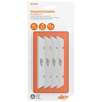 Slice 10538 Extra Long Industrial Blade, Advanced Ceramic, Ideal for Insulation, Batting, Foam, Finger-Friendly Safety Blade, Lasts 11x Longer Than Steel, Rounded Tip (4 Pack)