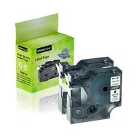 GREENCYCLE 2PK White on Clear Label Tape Compatible for Dymo D1 45020 S0720600 1/2 Inch LabelManager 360D Labeling Maker (2PK 45020 S0720600)