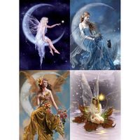 Tree-Free Greetings Moonlight Fairy All Occasion Card Assortment, 5 x 7 Inches, 8 Cards and Envelopes per Set (GA31443)