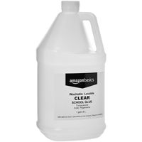 AmazonBasics All Purpose Washable School Clear Liquid Glue - Great for Making Slime, 1 Gallon Bottle, 2-Pack