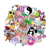 GRACEON 50pcs Skateboard Guitar Travel,Cute,Waterproof,Aesthetic,Trendy Stickers for Teens,Girls Perfect for Waterbottle,Laptop,Phone,Travel Extra Durable 100% Vinyl (Shark Sticker)