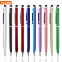 20 Pack Stylus for Touch Screens Capacitive Stylus Ballpoint Pens 2 in1 Stylus for ipad iPhone 6/6s 6Plus 6s Plus 7/7s 8/8 Plus x Kindle Touch Samsung Galaxy S5 S6 S7 S8 Plus Edge