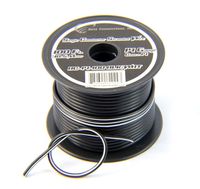 14 Gauge 100 Feet Stranded Hook Up Wire Black w/White Stripe Boat Application