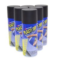 6 PACK PLASTI DIP Mulit-Purpose Rubber Coating Spray BLACK 11oz Aerosol