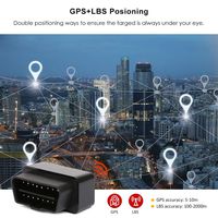 GPS Tracker OBD for Vehicle Real Time Live Tracking Device with SimCard, Free 1 Month Data Plan, Car Truck Tracking, Family or Fleet, Car Locator, Geo-Fence, Reports, Alarms 