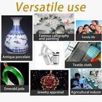 Magnifying glass 1,2-in-1 Universal 60X Phone Camera Microscope Mini Portable Clip-on Magnifying Glass With LED/UV Lights For Smart Phones