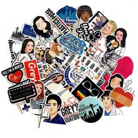 Qweryboo 50 pcs Grey's Anatomy Waterproof Stickers, Vinyl Stickers Decal for Skateboard Pad MacBook Laptop Luggage Bike