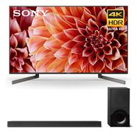 Sony XBR-75X900F 75" BRAVIA 4K Ultra HD HDR Smart TV and HT-X9000F 2.1-Channel Dolby Atmos Sound Bar with Subwoofer