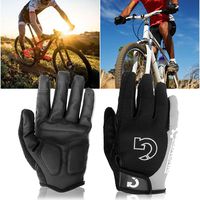 GEARONIC Cycling Shockproof Foam Padded Sports Full Finger Short Gloves(Gray XXL 9"-9.5")