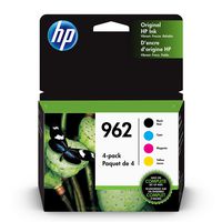 HP 962 | 4 Ink Cartridges| Black, Cyan, Magenta, Yellow | 3HZ99AN, 3HZ96AN, 3HZ97AN, 3HZ98AN