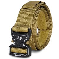 Fairwin Tactical Belt, Military Style Mens Belt with Pouch Holes Valcro Tail and Heavy Duty Quick Release Buckle