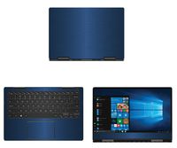 decalrus - Protective Decal for Dell Inspiron i7386 / 7386 (13.3" Screen) Laptop Blue Texture Brushed Aluminum Skin Skins Decal wrap BAdellInspiron13_I7386Blue