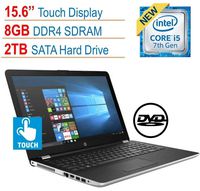 HP 15.6' Touchscreen Laptop PC, Intel Core i5 8GB DDR4, 2TB HDD, Intel HD Graphics 620, Bluetooth, DVD RW, USB HDMI, Webcam, Windows 10 Home, Silver (Renewed)