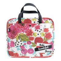 DaySpring Bible Journaling Illustrated Faith - Organizational Bag - Make Beautiful Things Floral (70161)