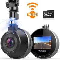 Dash Cam WiFi, WIMIUS 1080p Dash Camera for Cars, Magnetic Car Camera Recorder with Loop Recording, G-Senor, WDR Night Vision, Motion Detection, Parking Monitor, 32G SD Card Included
