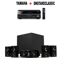 Yamaha RX-V485BL 5.1-Channel 4K Ultra HD AV Receiver + Klipsch HDT-600 Home Theater System Bundle