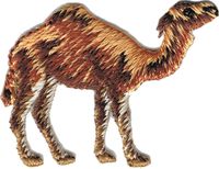 Shriner Desert Camel Clyde Iron-On Patch [Brown - 1.5" x 1"]