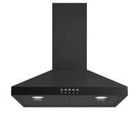 Winflo New 30" Convertible Black Color Wall Mount Range Hood with Aluminum Mesh filter, Ultra bright LED lights and Push Button 3 Speed Control