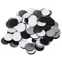 Pangda Flexible Rubber Magnets Discs 3/4 Inch Round Magnetic Discs with Adhesive Backing, 100 Pieces