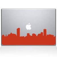 The Decal Guru Boston City Skyline Decal Vinyl Sticker, 13" MacBook Air, Orange (2329-MAC-13A-P)