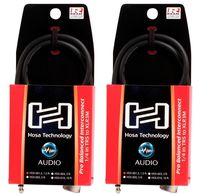 2 Hosa HSX-001.5 1.5 Foot Rean 1/4" TRS To XLR 3 Pin Male Speaker Cables