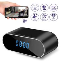 Hidden Camera Clock, WiFi Spy Camera Wireless Hidden, 1080P Nanny Cameras and Hidden Cameras with Night Vision and Motion Detective, Perfect 150 Angle Camera Alarm Clock for Home Security