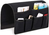 Joywell Sofa Armrest Organizer, Couch Arm Chair Caddy with 6 Pockets for Magazine, Books, TV Remote Control, Cell Phone, iPad (Dark Gray)